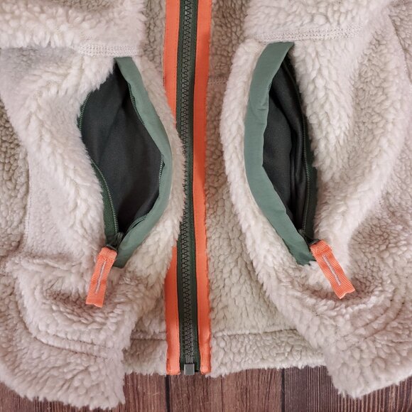 *FLAW* LL Bean Beans Sherpa Fleece Vest Womens Medium Regular Full Zip 519066 - Picture 9 of 16